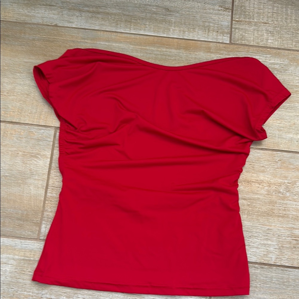 Elegant Red Off-Shoulder Women's Top